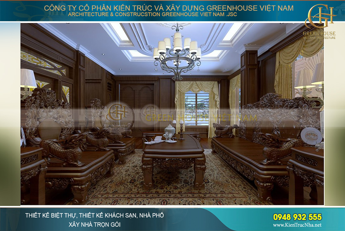 thiết kế nội thất biệt thự tân cổ điển hà nội