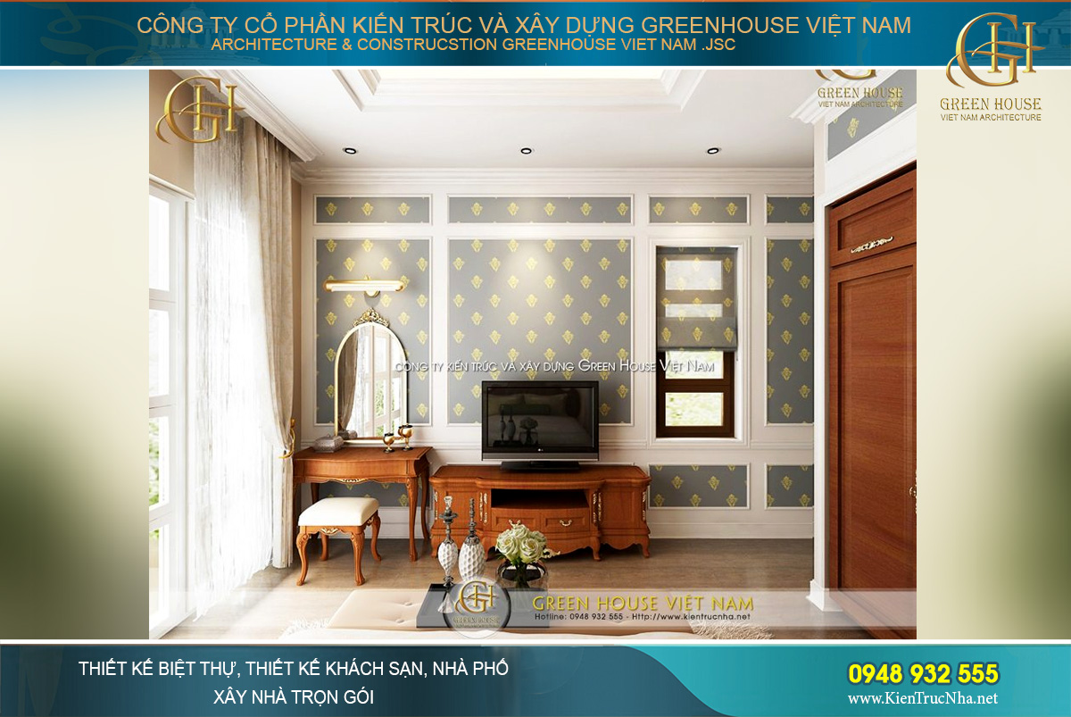 thiết kế nội thất biệt thự tân cổ điển tại Hà Nội
