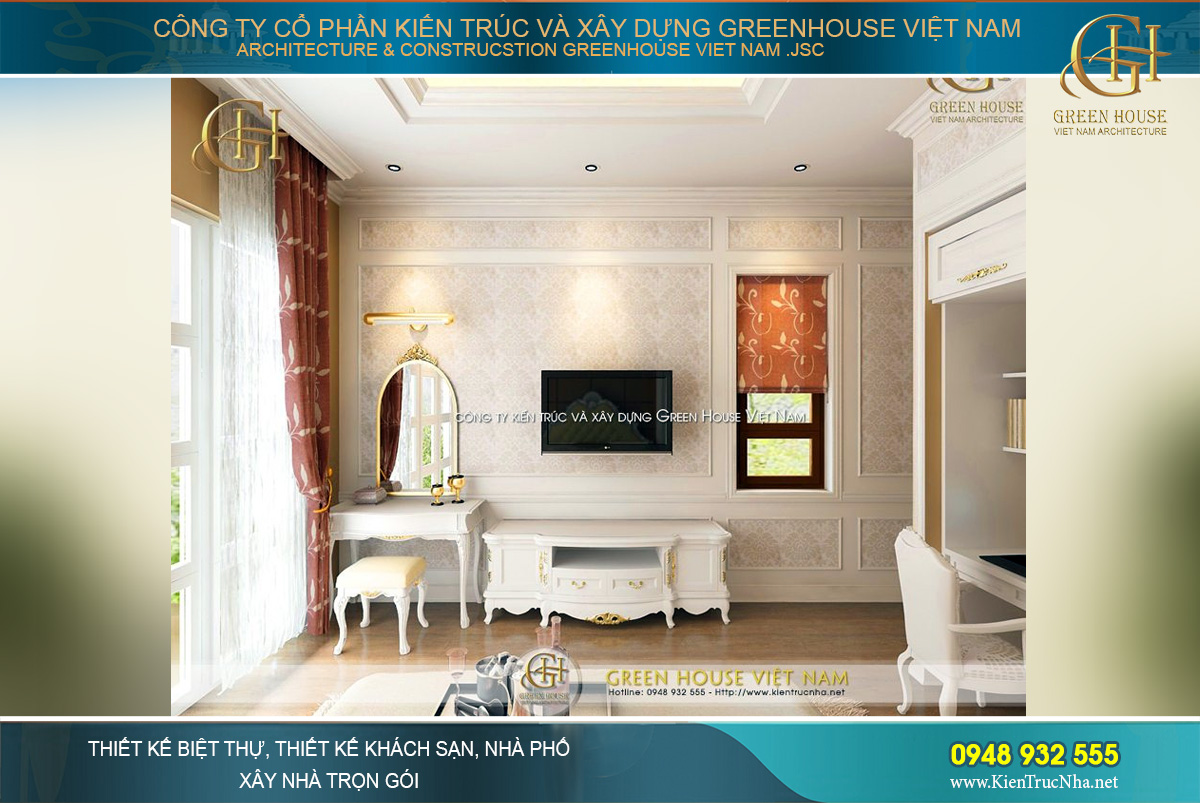 thiết kế nội thất biệt thự tân cổ điển tại Hà Nội