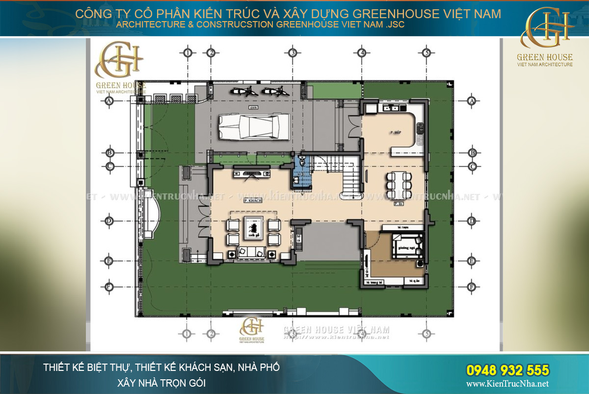 thiết kế nội thất biệt thự á đông