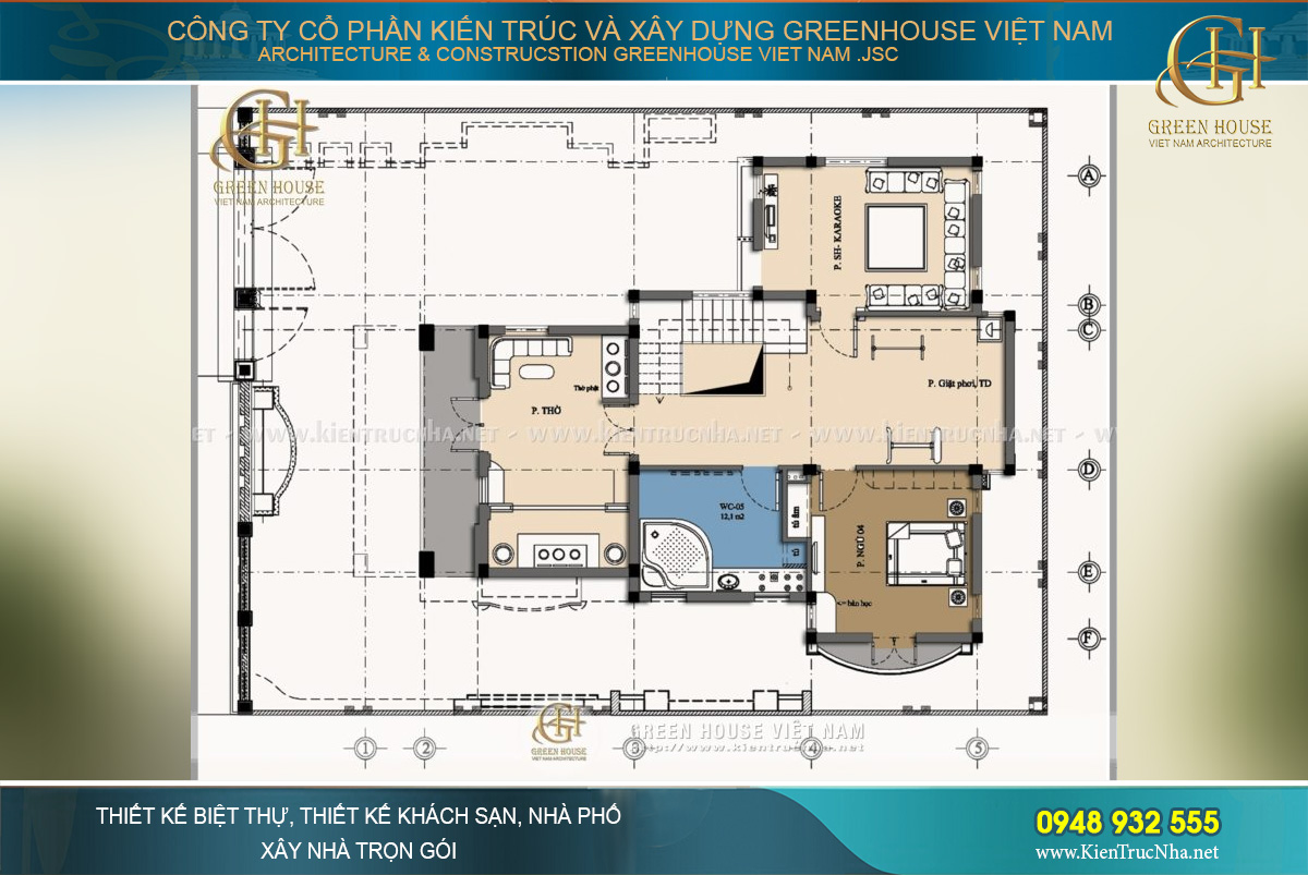 thiết kế nội thất biệt thự á đông