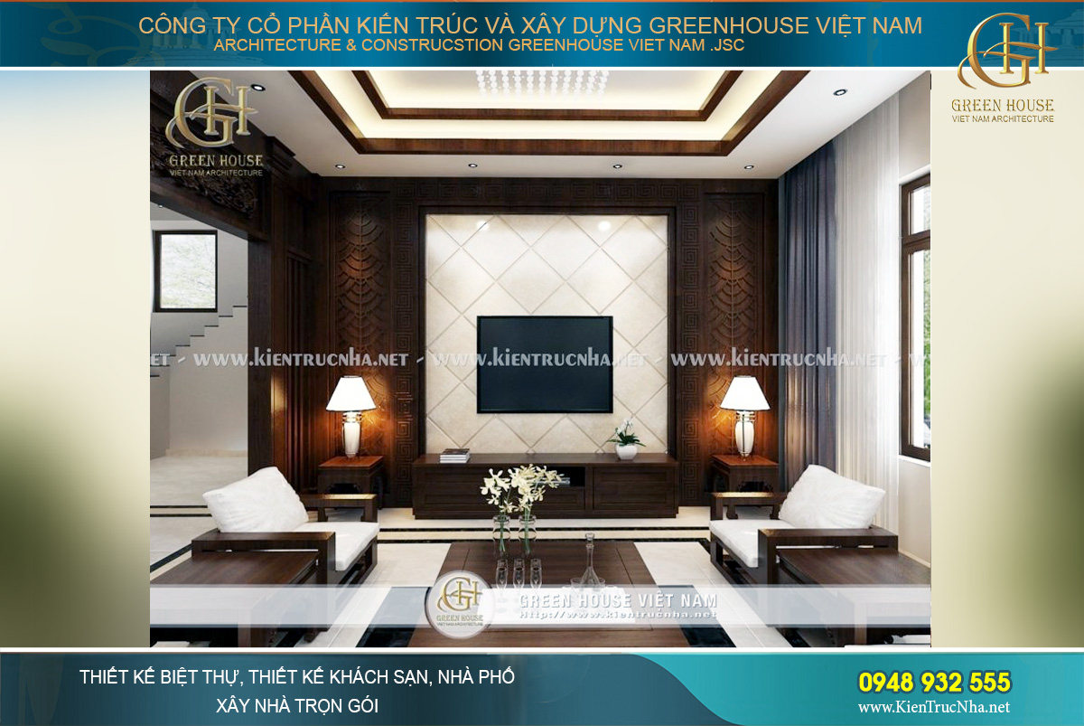 Kệ TV với thiết kế độc đáo, ấn tượng với những hoa văn truyền thống