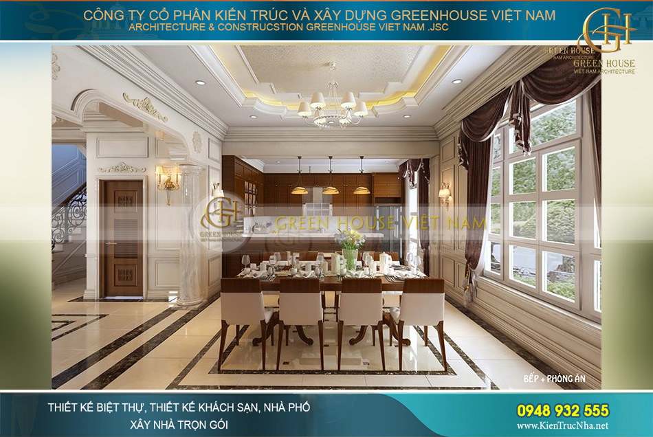 thiết kế nội thất biệt thự tân cổ điển