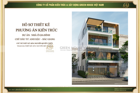 Thiết kế, thi công trọn gói từ A-Z biệt thự 4 tầng tại Bắc Giang - CĐT Anh Hậu