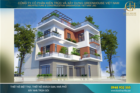 Mẫu thiết kế nhà phố hiện đại 4 tầng tiện nghi tiết kiệm chi phí tại Hà Nội