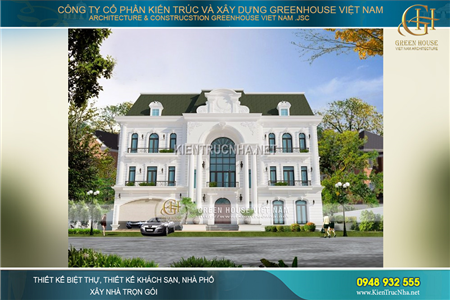 Thiết kế biệt thự 3 tầng tân cổ điển dành cho người mệnh Mộc
