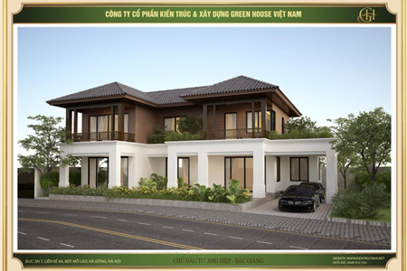 Mãn nhãn thiết kế biệt thự 2 tầng ấn tượng tại Bắc Giang