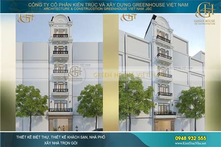 Mẫu thiết kế nhà phố 6 tầng phong cách tân cổ điển tại Bắc Giang
