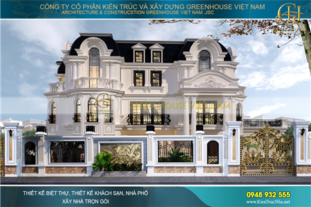 Tòa biệt thự 3,5 tầng diện tích 300m2 thu hút giới đầu tư