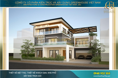 Biệt thự hiện đại 3 tầng diện tích trên 150m2 ấn tượng tại Bắc Giang