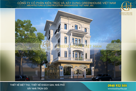 7 mẫu thiết kế nhà phố tân cổ điển kết hợp kinh doanh đẹp nhất của Green House Việt Nam
