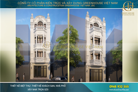 Kiến trúc Pháp đẹp đẳng cấp trong thiết kế nhà phố tân cổ điển