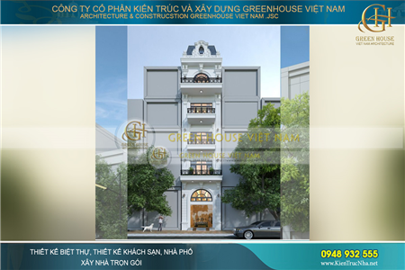 Nhà phố kiến trúc tân cổ điển 4 tầng đẹp ấn tượng tại Hà Nội