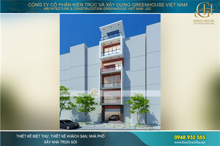 Thiết kế nhà ống hiện đại kết hợp kinh doanh 6 tầng đẹp thời thượng tại Hà Nội