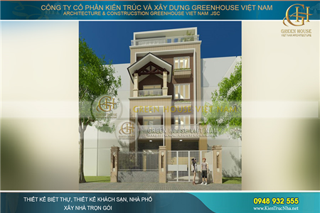 Thiết kế nhà phố hiện đại 5 tầng đơn giản nhưng vẫn thu hút tại Hà Nội