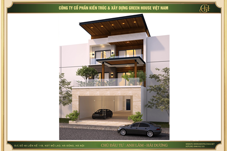 Thiết kế biệt thự hiện đại 3 tầng không gian tiện nghi tại Hải Dương