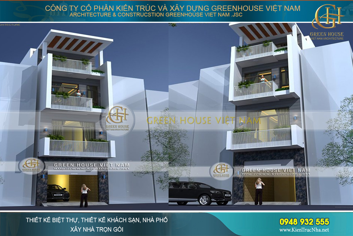 Thiết kế nhà ống 4 tầng diện tích 70m2 hiện đại tại Hải Phòng
