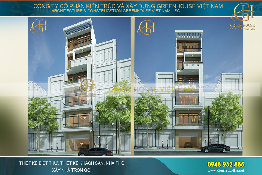 Mẫu thiết kế nhà ống 6 tầng phong cách hiện đại tại Bắc Giang