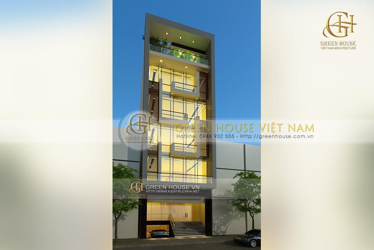 Nhà phố kết hợp làm văn phòng 6 tầng hiện đại tại Bắc Giang