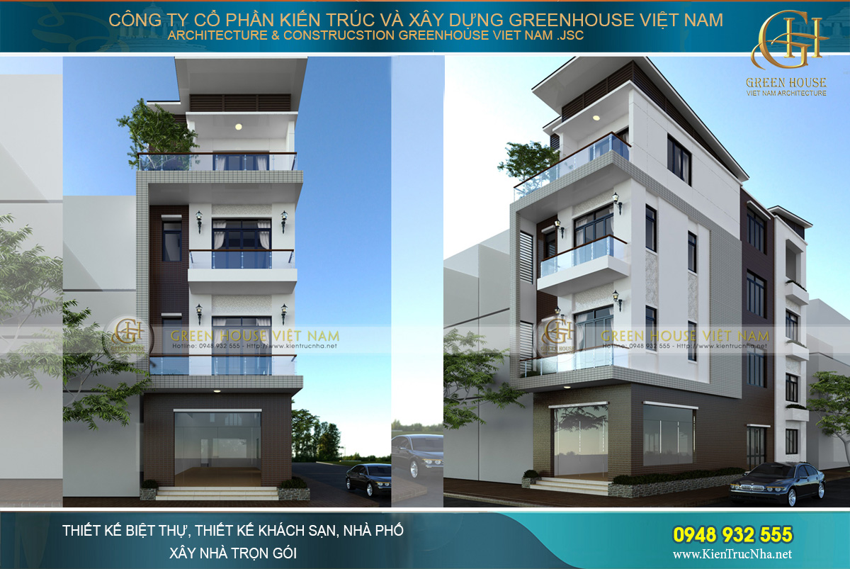 Thiết kế nhà phố kết hợp kinh doanh 4 tầng tại Bắc Giang – CĐT Anh Lợi