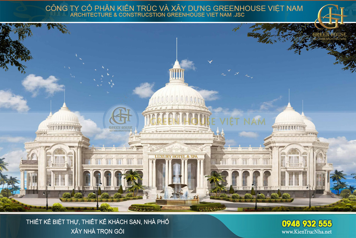 Thiết kế khách sạn tân cổ điển đẳng cấp 6 sao – Rạng Đông Palace