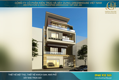 Mẫu nhà ống 4 tầng mặt tiền rộng 10m phong cách hiện đại tại Hà Nội