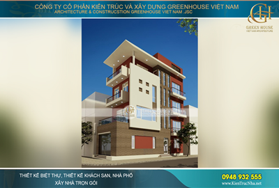 Nhà lô phố 4 tầng rưỡi 2 mặt tiền kiến trúc hiện đại đẹp rộng 92m2
