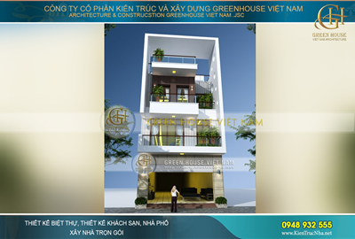 Thiết kế nhà ở kết hợp kinh doanh 3 tầng mặt tiền 7m, sâu 30m