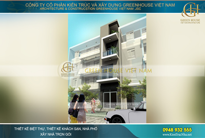 Thiết kế nhà ống 4 tầng diện tích 50m2 hiện đại tại Hải Dương