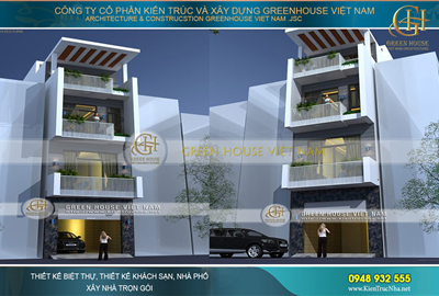 Thiết kế nhà ống 4 tầng diện tích 70m2 hiện đại tại Hải Phòng