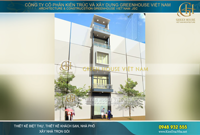 Thiết kế nhà ống 5 tầng diện tích 60m2 hiện đại tại Bắc Ninh