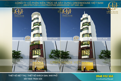 Thiết kế nhà ống 7 tầng diện tích 31m2 tại Bắc Giang