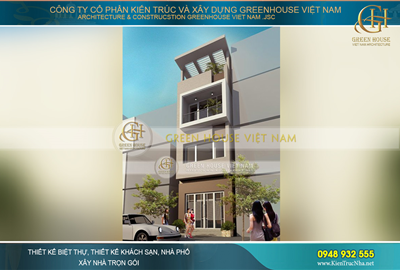 Thiết kế nhà phố 3 tầng 1 tum diện tích 4x18m tại Hà Nội