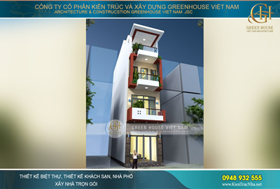 Thiết kế nhà phố 4 tầng diện tích 81m2 hiện đại tại Bắc Giang