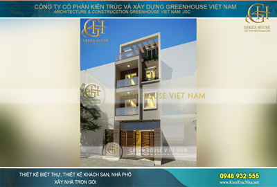 Thiết kế nhà phố 4 tầng diện tích 85m2 hiện đại