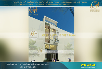 Thiết kế nhà phố 4 tầng kết hợp kinh doanh quán cafe tại Hải Phòng