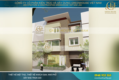 Thiết kế nhà phố 4 tầng mặt tiền 18m diện tích 215m2 tại Hải Phòng