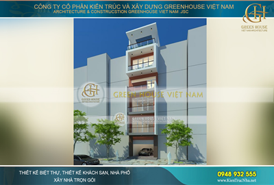 Thiết kế nhà phố 6 tầng kết hợp kinh doanh tại Hà Nội