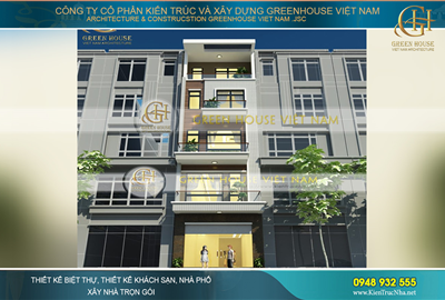 Dự án thiết kế nhà phố 6 tầng mặt tiền 5m tại Bắc Giang