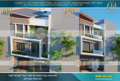 Thiết kế kiến trúc nhà phố 3 tầng hiện đại tại Bắc Giang