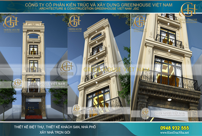 Thiết kế nhà ống 4 tầng 1 tum phong cách hiện đại tại Hà Nội