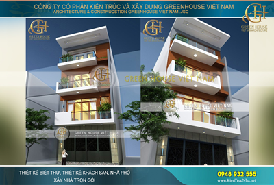 Thiết kế cải tạo nhà phố 4 tầng mặt tiền 5m hiện đại