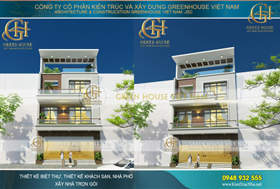 Thiết kế nhà phố 3 tầng hiện đại tại Bắc Giang - CĐT Chị Loan - Green House Việt Nam