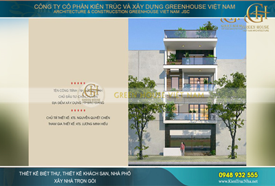 Thiết kế kiến trúc nhà lô phố 4 tầng hiện đại tại Bắc Giang