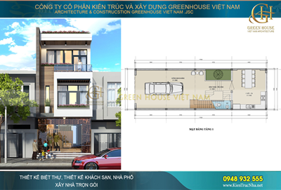 Thiết kế nhà phố hiện đại 3 tầng đẹp thời thượng tại Bắc Ninh