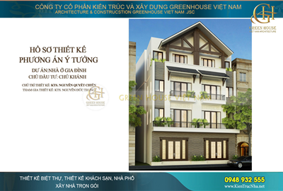 Thiết kế nhà phố song lập hiện đại 4 tầng mặt tiền 12m tại Hải Phòng