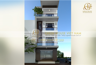 Nhà ống 4 tầng hiện đại kết hợp kinh doanh tại gia đình