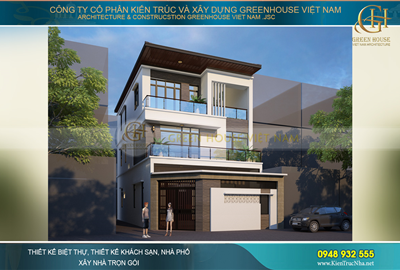Thiết kế nhà phố giả biệt thự hiện đại 3 tầng diện tích 150m2