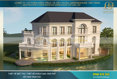 Chiêm ngưỡng biệt thự tân cổ điển 3 tầng đẹp tráng lệ tại Vinhomes Riverside Hà Nội