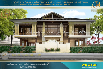 Thiết kế biệt thự hiện đại phong cách Á Đông trên mảnh đất tam giác